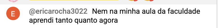 Depoimento de aluno Peptídeos Pro 1